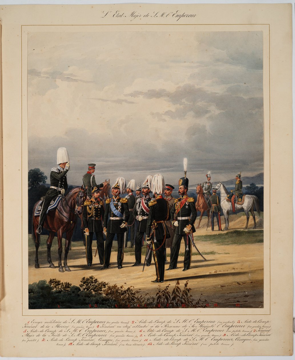 Az orosz vezérkar, 1867 alkotó: Karl Karlovich Piratsky