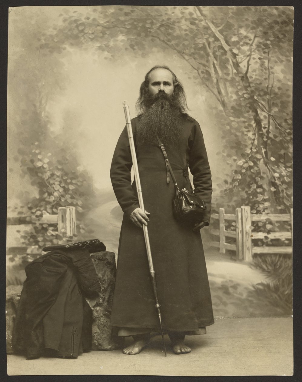 Egy mezítlábas szent vándor, Vaszilij (a neve) alkotó: Karl Karlovitz Bulla