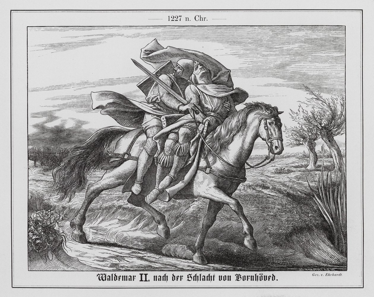 II. Valdemar, Dánia királya, a bornhovedi csata után alkotó: Karl Ludwig Adolf Ehrhardt