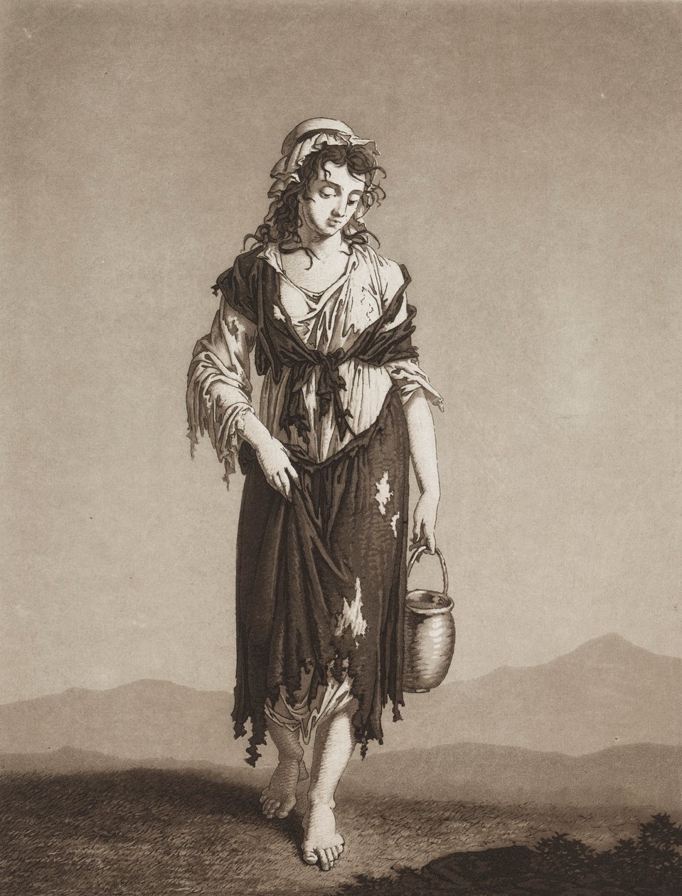 Az ifjú koldusok c. 1800. alkotó: Karl Ludwig Bernhard Buchhorn