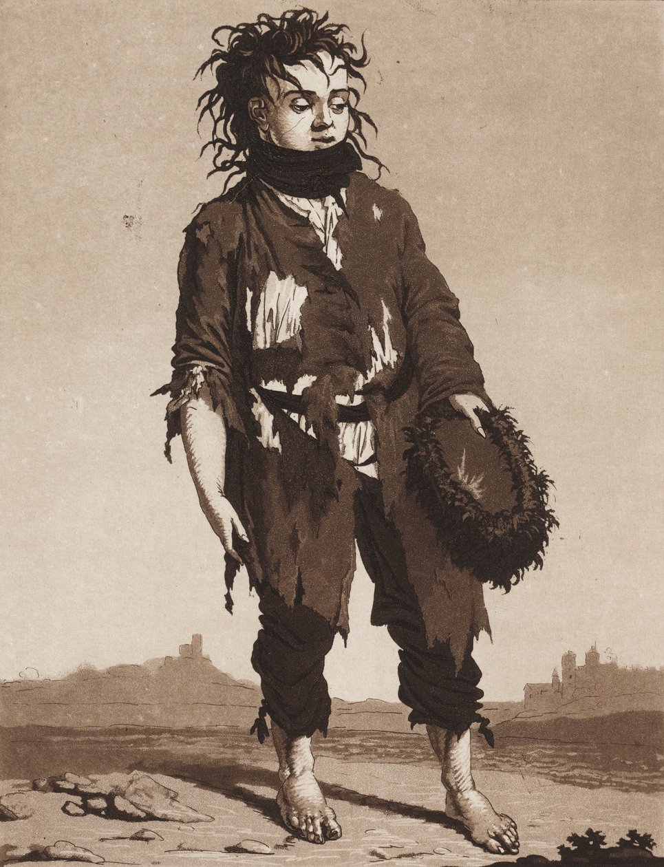 Az ifjú koldusok c. 1800. alkotó: Karl Ludwig Bernhard Buchhorn