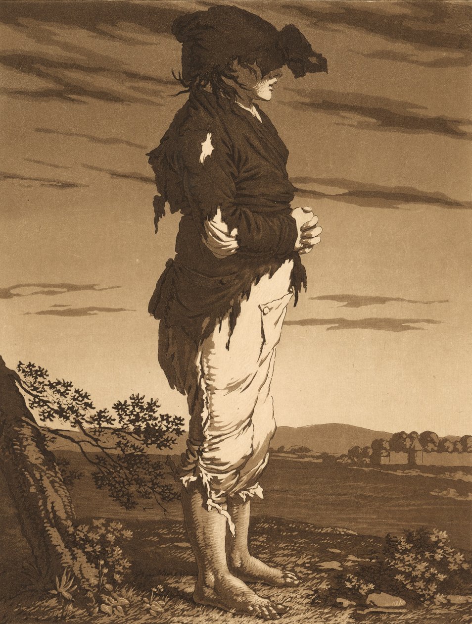 Az ifjú koldusok c. 1800 . alkotó: Karl Ludwig Bernhard Buchhorn