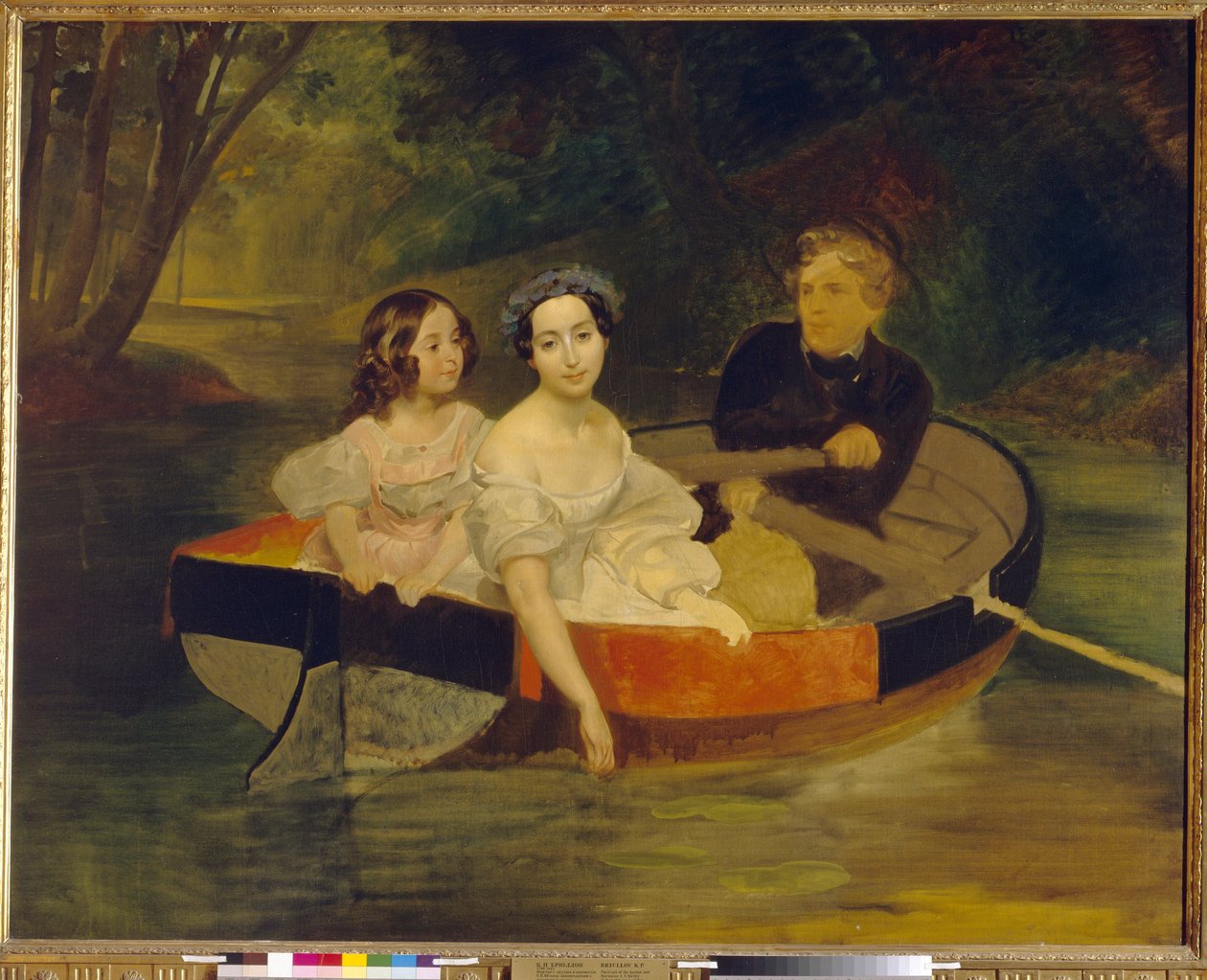 Önarckép Jekatyerina Meller Zakomelszkaja (Meller-Zakomelskaya) bárónővel és lányával egy csónakban. Karl Pavlovich Briullov (Bryullov) (1799-1852) festménye, olaj, vászon alkotó: Karl Pavlovich Bryullov