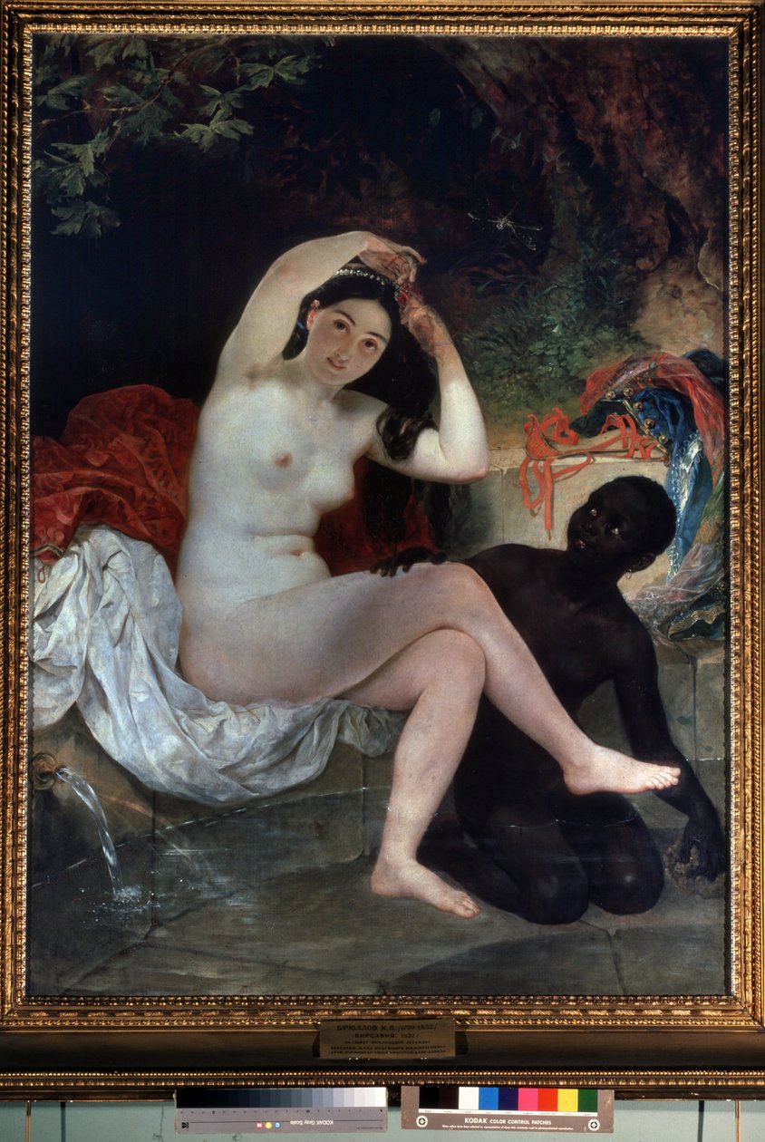 ""Bethsabee au bain"" (fürdőfürdő Bathsheba) Peinture de Karl Pavlovich Briullov (Brioullov) (1799-1852) 1832 Állami Orosz Múzeum, Szentpétervár, Oroszország alkotó: Karl Pavlovich Bryullov
