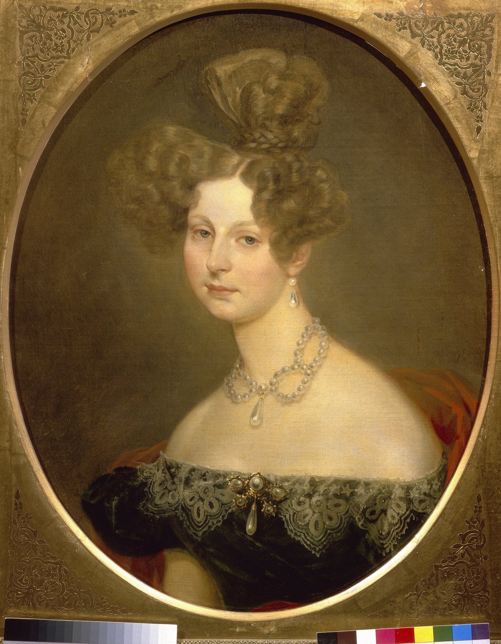 Frederique Charlotte Marie württembergi hercegnő (1807-1873), Helene orosz nagyhercegnő portréja. (Württembergi Friederike Charlotte Marie, Pavlovna orosz nagyhercegnő portréja). Karl Pavlovich Briullov (Bryullov) festménye (179 alkotó: Karl Pavlovich Bryullov