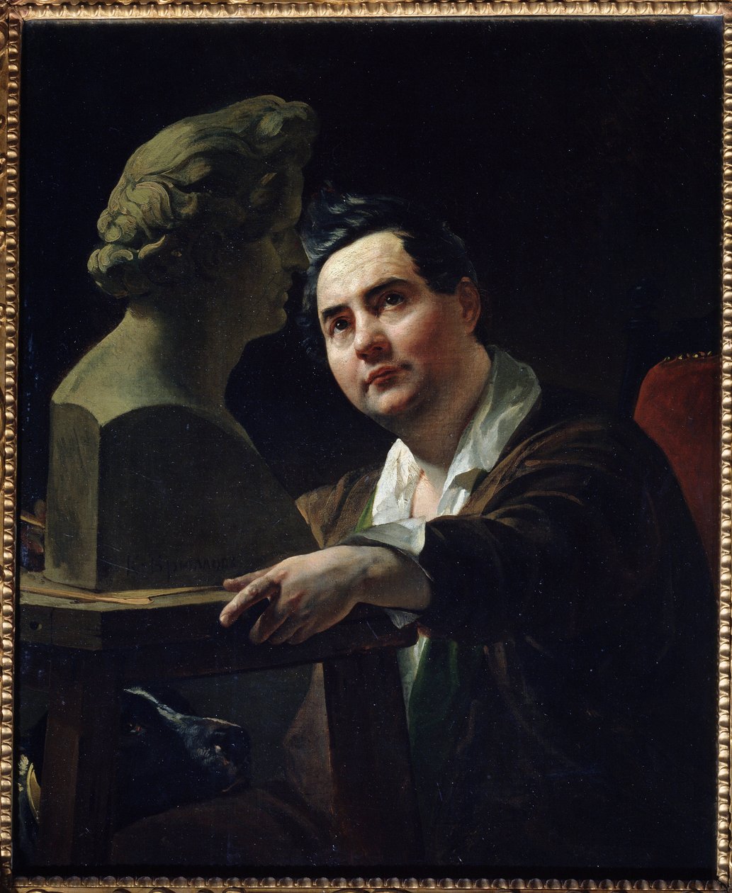 ""Iván Vitalij (1794-1855) szobrász portréja"" Karl Briullov (Bryullov) festménye (1799-1852) 1836-1837 Állami Tretyakov Galéria, Moszkva alkotó: Karl Pavlovich Bryullov