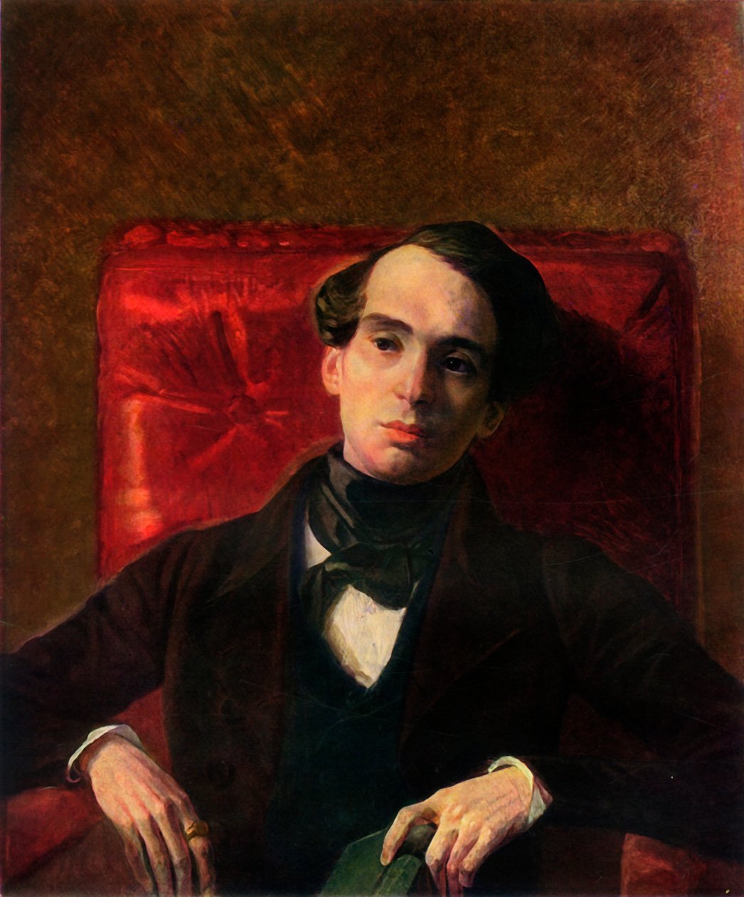 Alekszandr Nyikolajevics Sztrugovcsikov író portréja, 1840, 1965. alkotó: Karl Pavlovich Bryullov