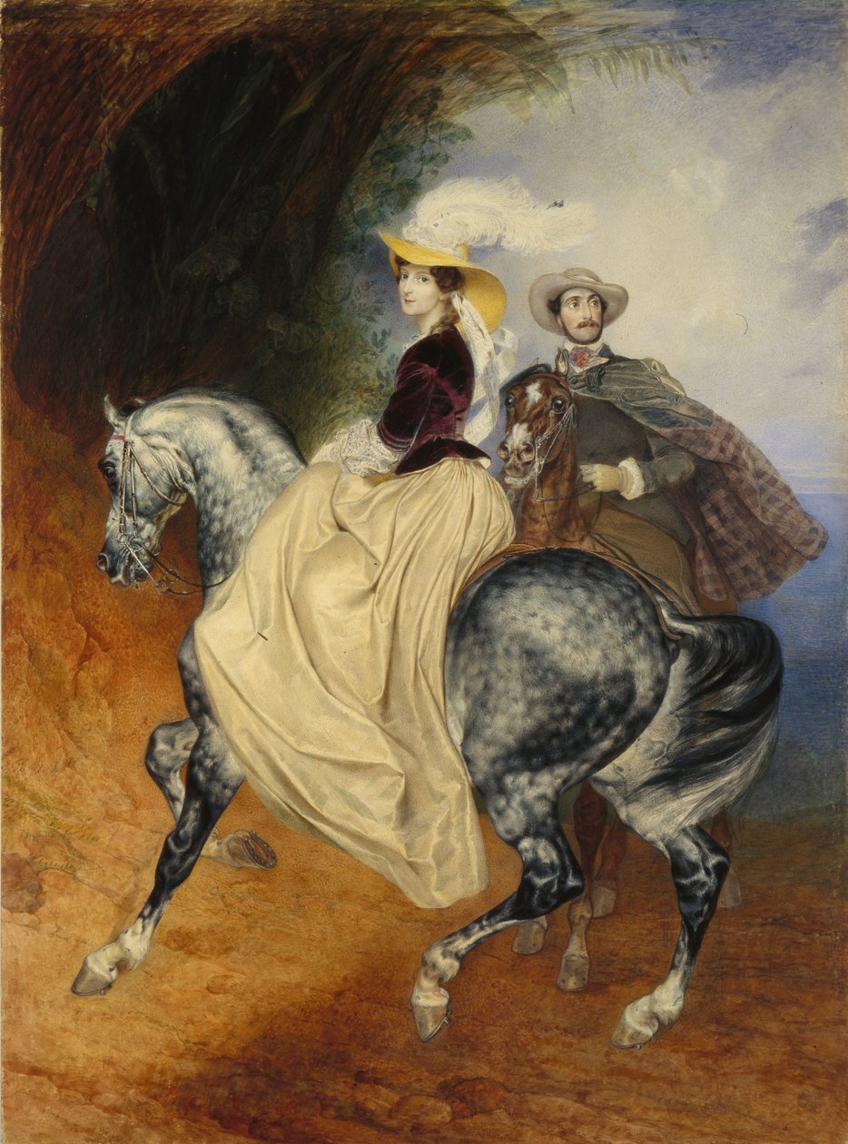 A lovasok. Eugeny és Emily Mussard portréja, 1849 alkotó: Karl Pavlovich Bryullov