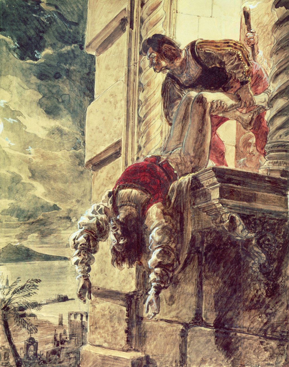 András magyar herceg meggyilkolása I. Joan nápolyi királynő utasítására alkotó: Karl Pavlovich Bryullov