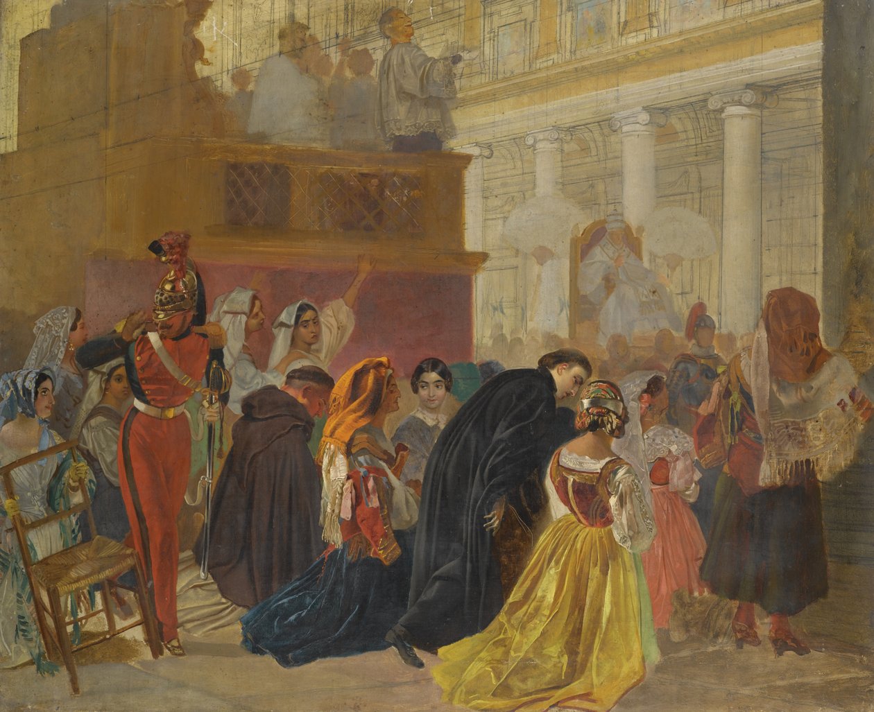 Pius pápa visszatérése Rómába, 1849 alkotó: Karl Pavlovich Bryullov
