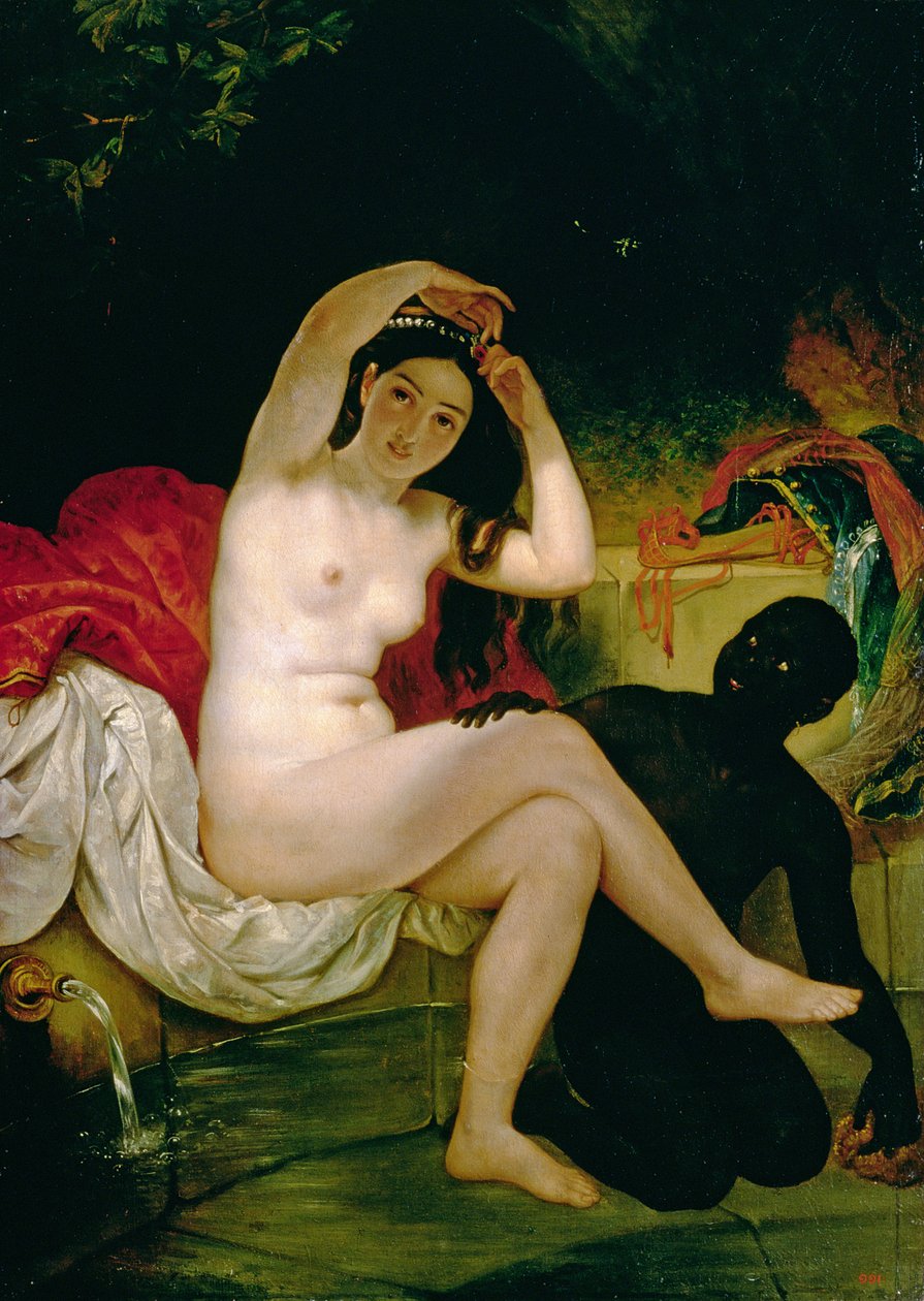 Virsavia, avagy Fürdőző néger rabszolgával (olaj, vászon) alkotó: Karl Pavlovich Bryullov