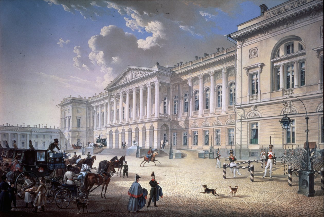A régi Mihály-palota Szentpéterváron, 1832 alkotó: Karl Petrovich Beggrov