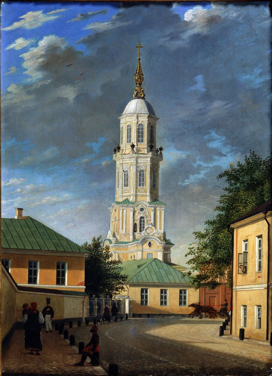 Krivokolenny Lane Moszkvában, 1843 alkotó: Karl Petrovich Bodri