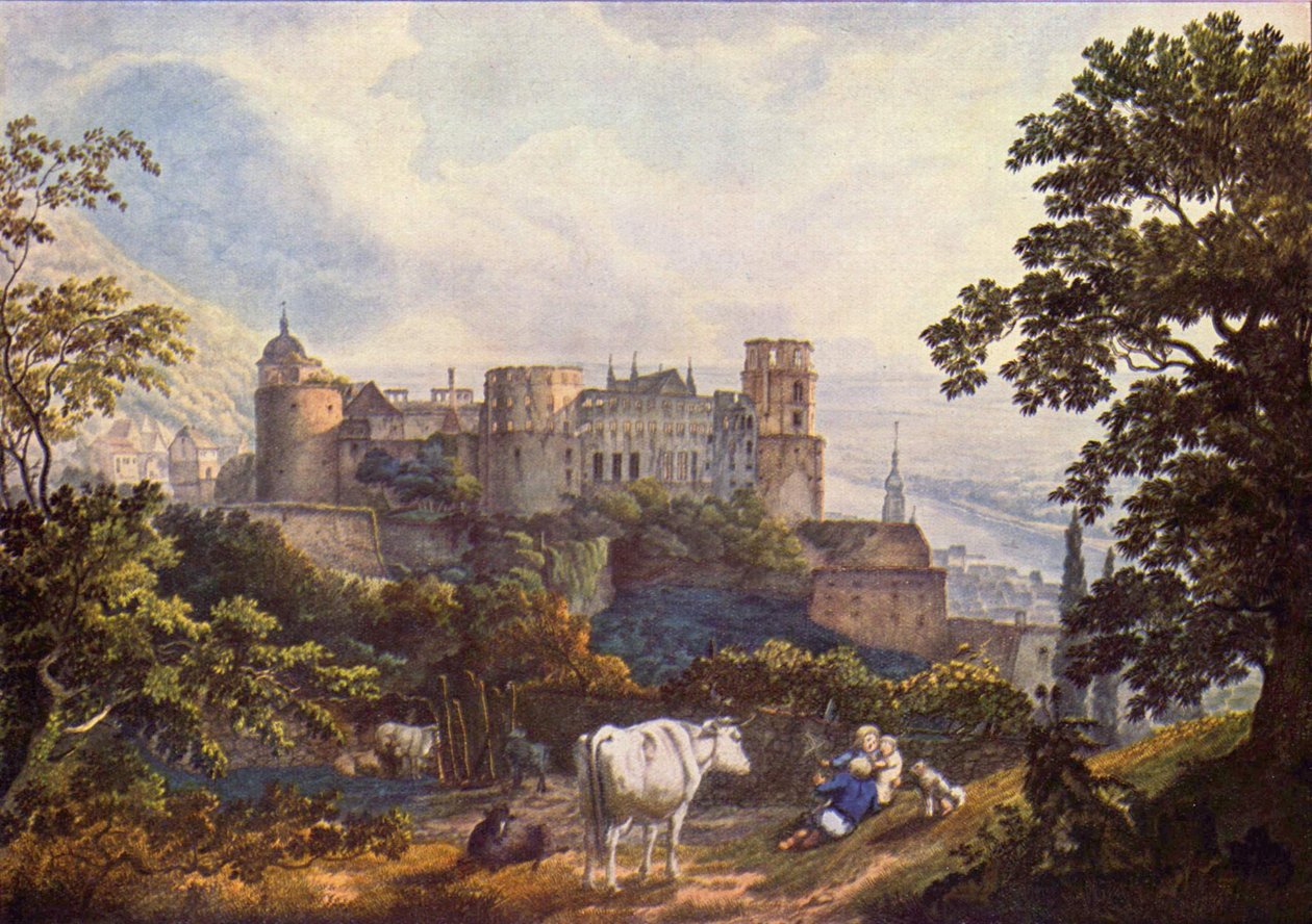 Német: Heidelbergi kastély Heidelbergi kastély alkotó: Karl Philipp Fohr