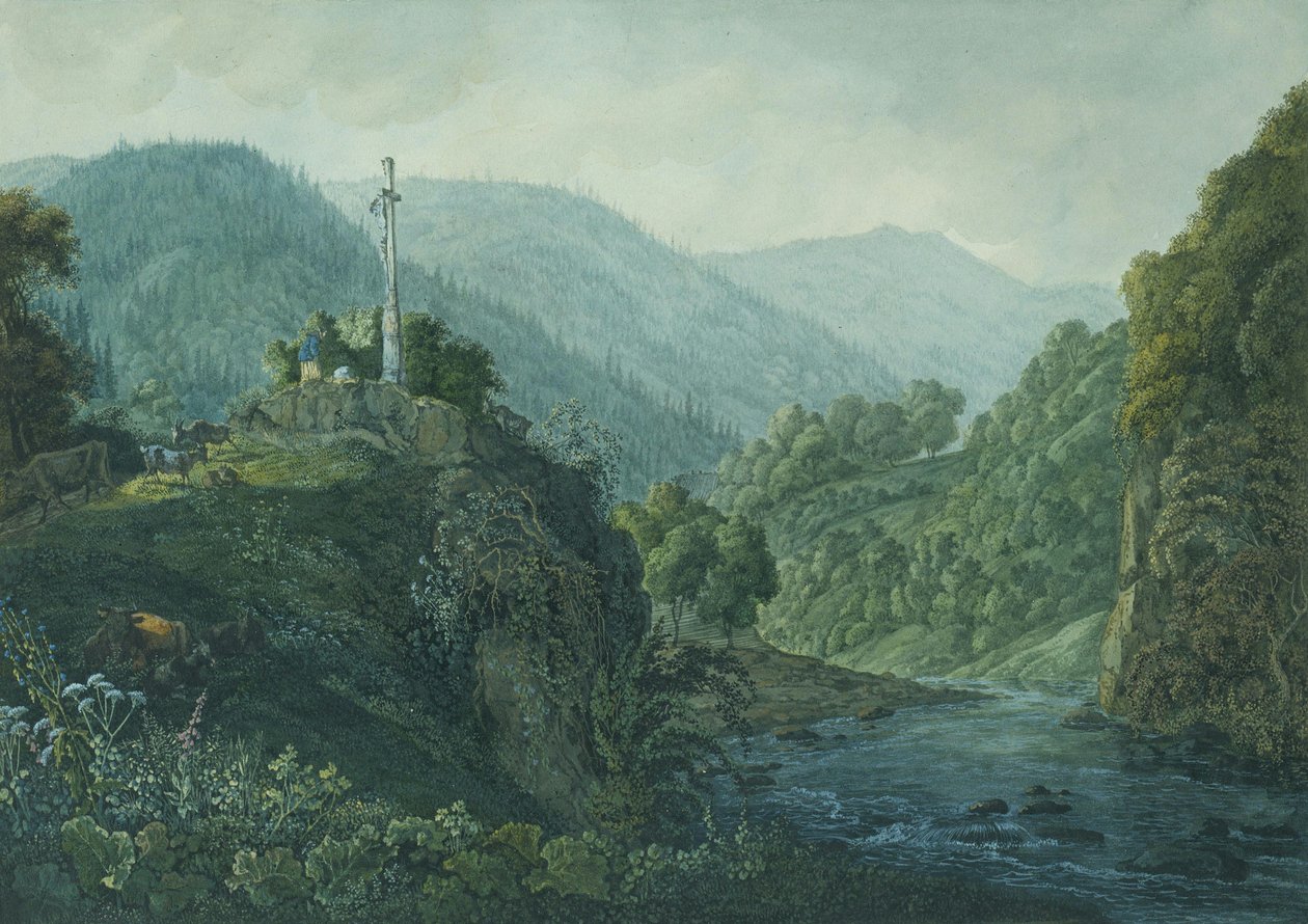Német: A kereszt képe Weißenbach közelében alkotó: Karl Philipp Fohr