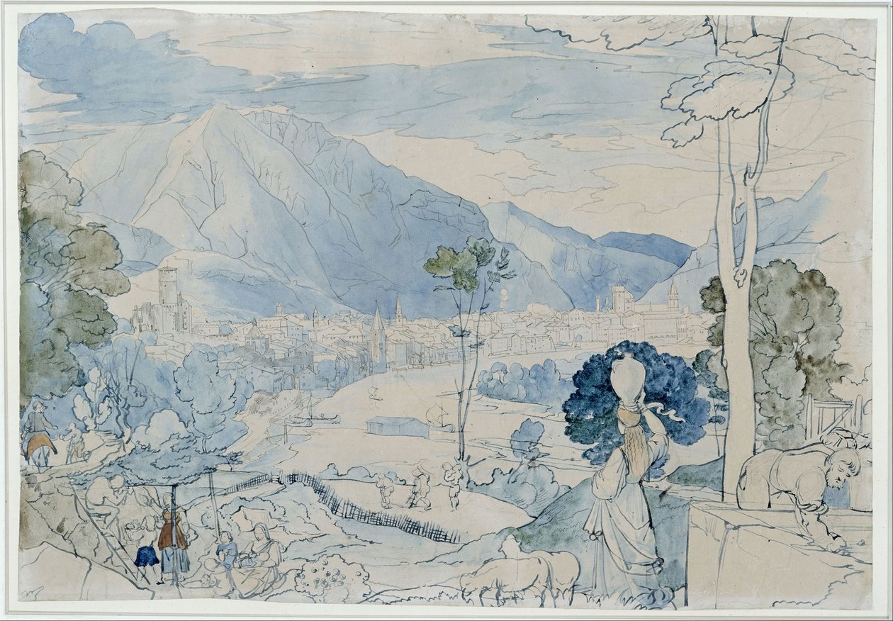 Trent látképe alkotó: Karl Philipp Fohr