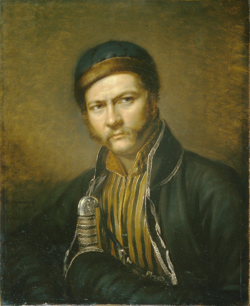 Alexander Orlowski festő portréja 1777-1832, 1815 alkotó: Karl Reichel