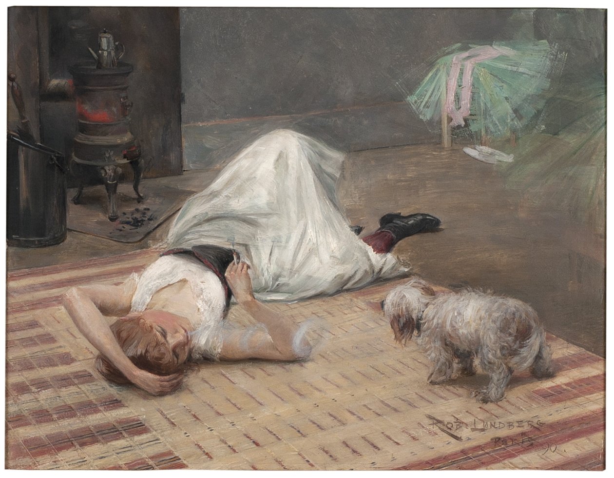 Cigarettás modell (olaj a panelen) alkotó: Karl Robert Lundberg