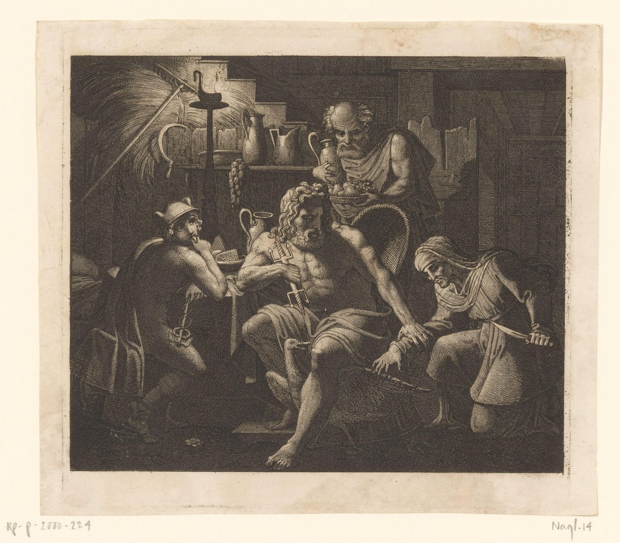 Jupiter és Merkúr Philemonnal és Baucisszal Ötletek (sorozat címe) alkotó: Karl Russ