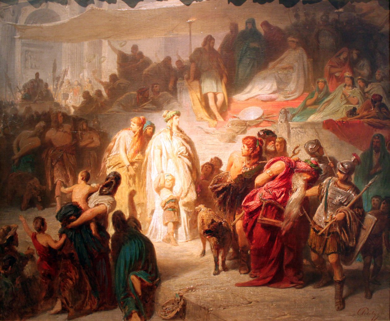 Suchnelda a Germanicus diadalmenetében alkotó: Karl Theodor von Piloty