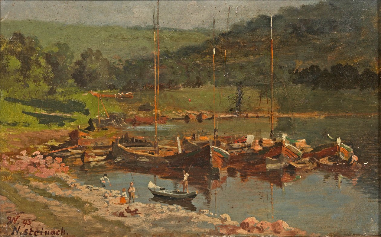 Karl Weysser - Neckarsteinachi hajók, 1893 alkotó: Karl Weysser