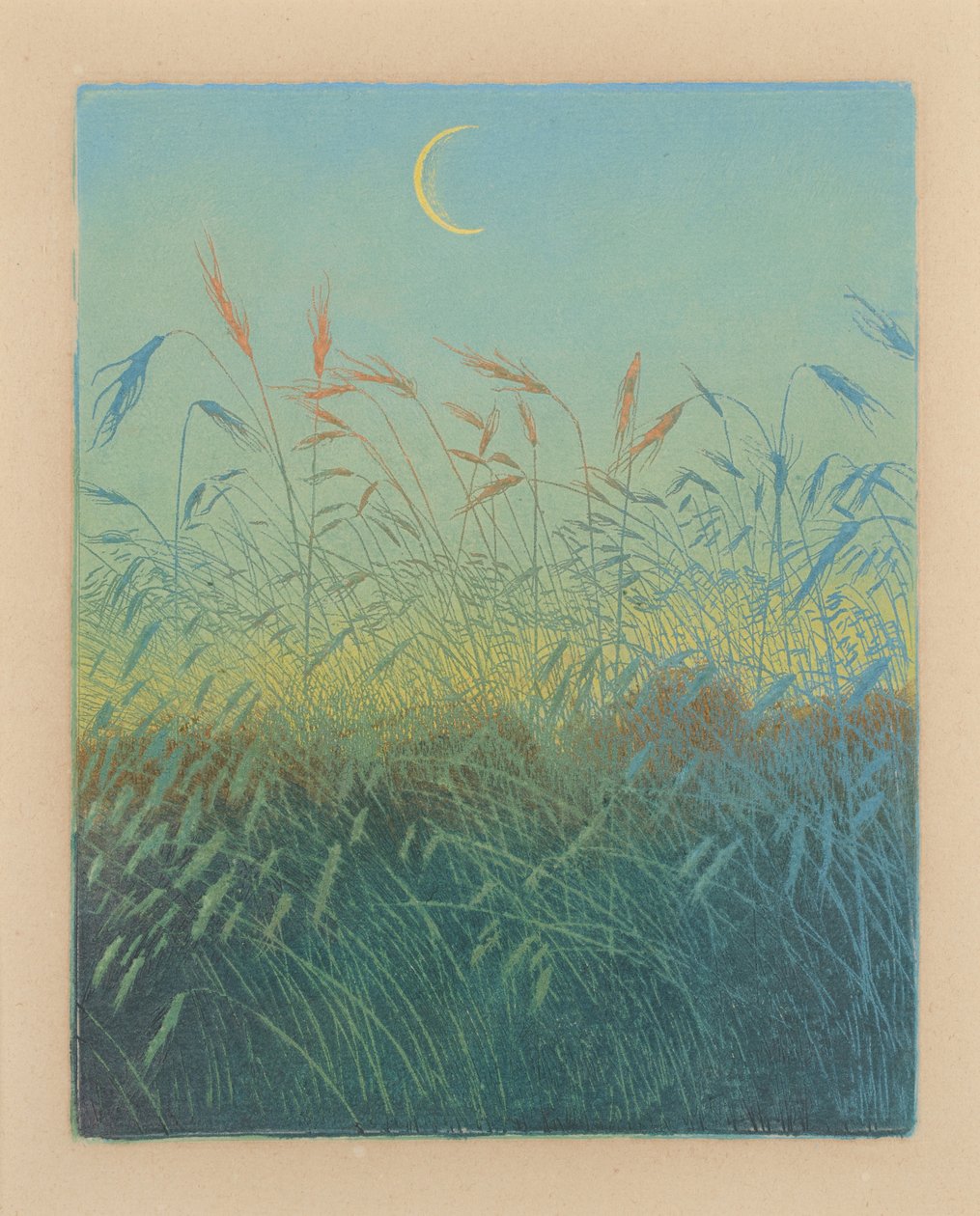 Érett kukoricatábla: este (Ahrendelf am Abend) alkotó: Karl Wilhelm Arthur Illies