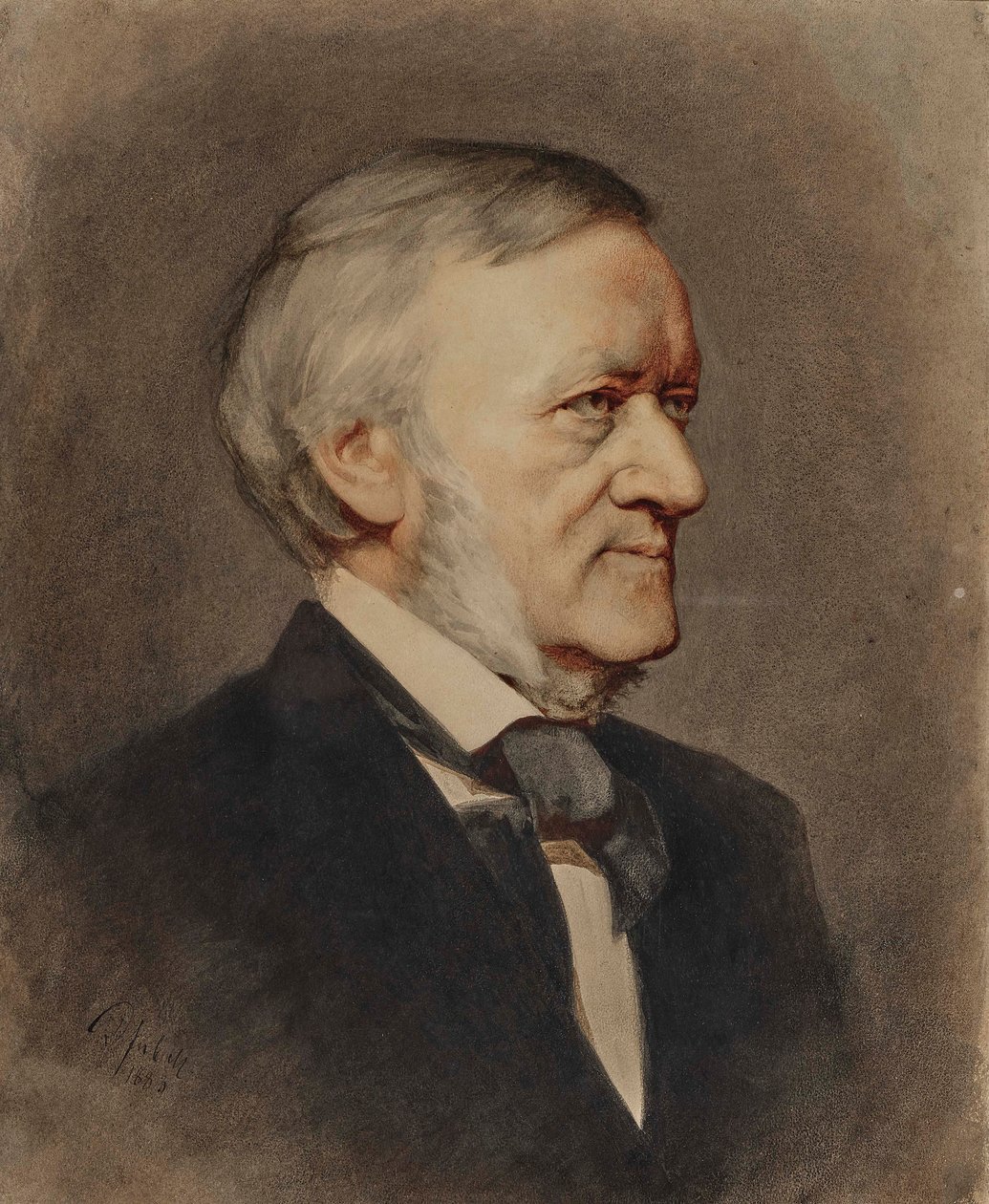 Richard Wagner zeneszerző portréja 1813-1883, 1883. alkotó: Karl Wilhelm Diefenbach