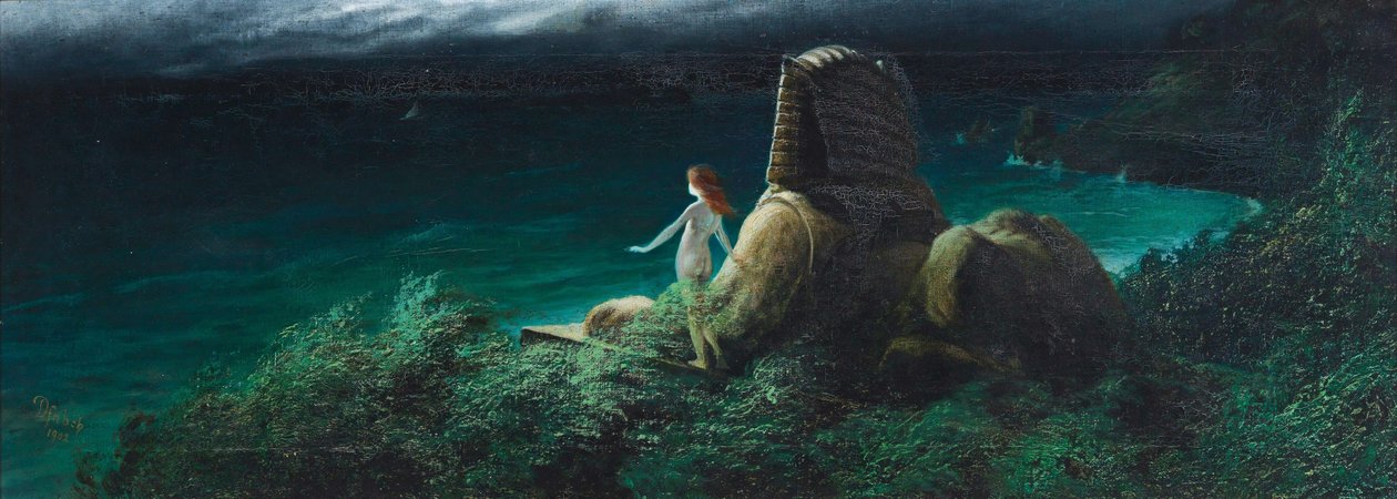 Szfinx Undinnel, 1902. alkotó: Karl Wilhelm Diefenbach