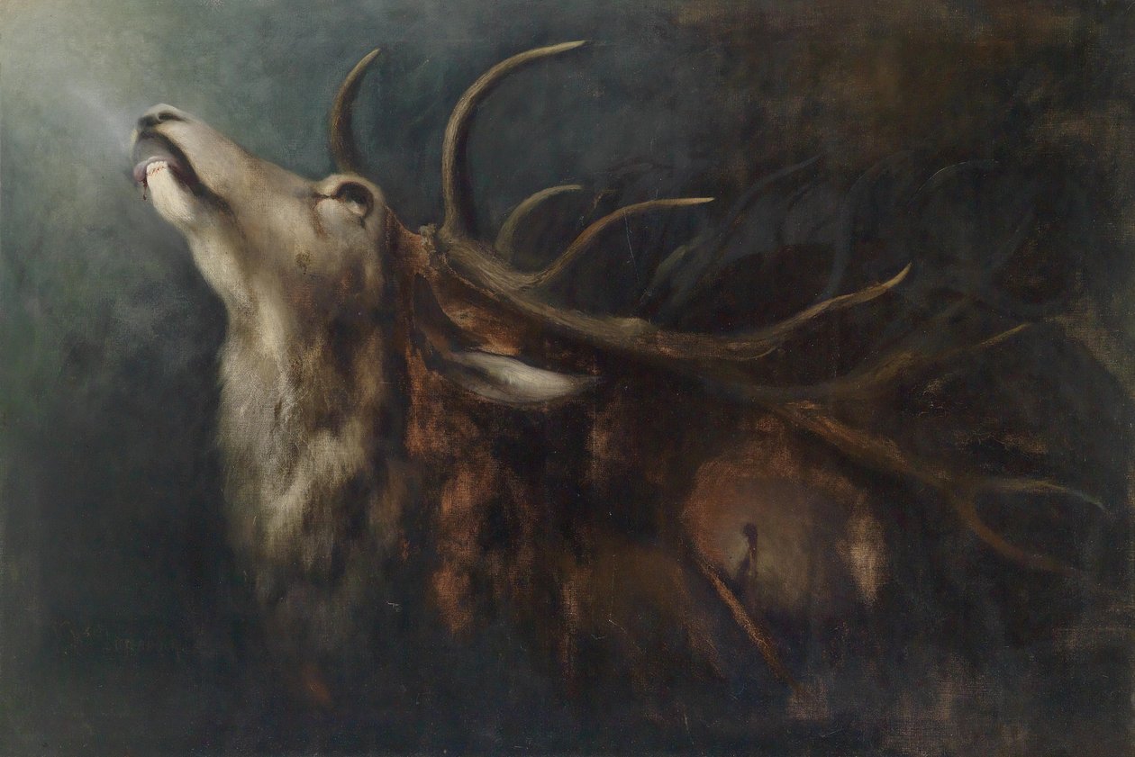 Haldokló szarvas alkotó: Karl Wilhelm Diefenbach
