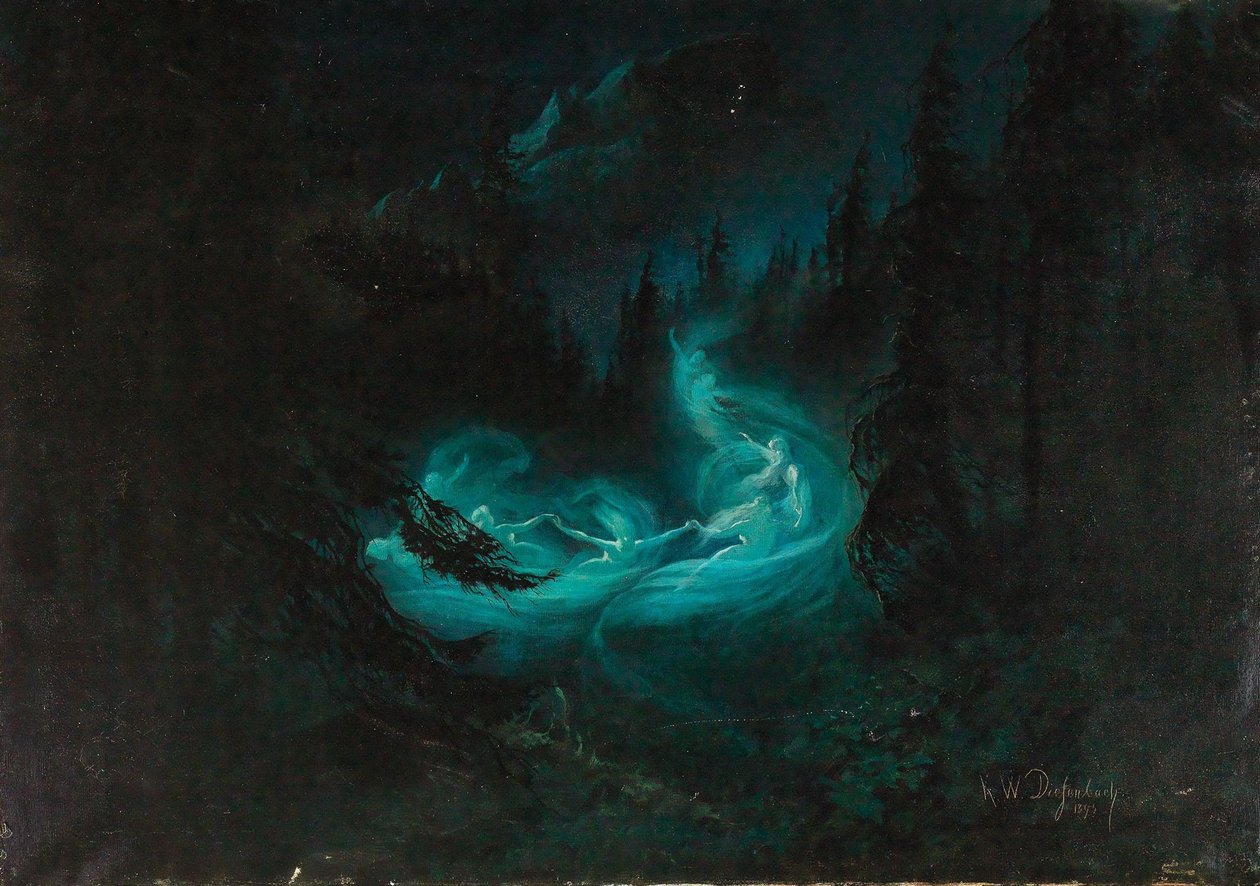 A tündértánc, 1895. alkotó: Karl Wilhelm Diefenbach