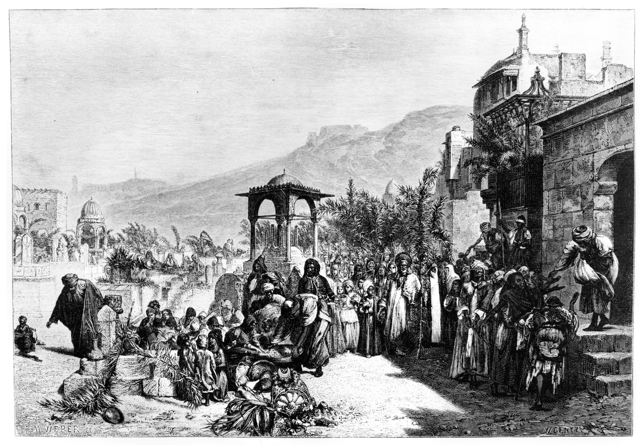 Dátumok elosztása egy kairói temetőben, 1881 alkotó: Karl Wilhelm Gentz