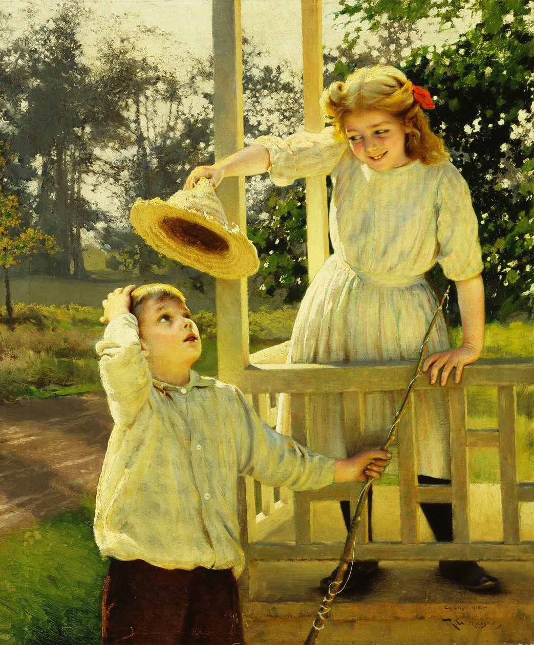 Flört, 1910 alkotó: Karl Witkowski