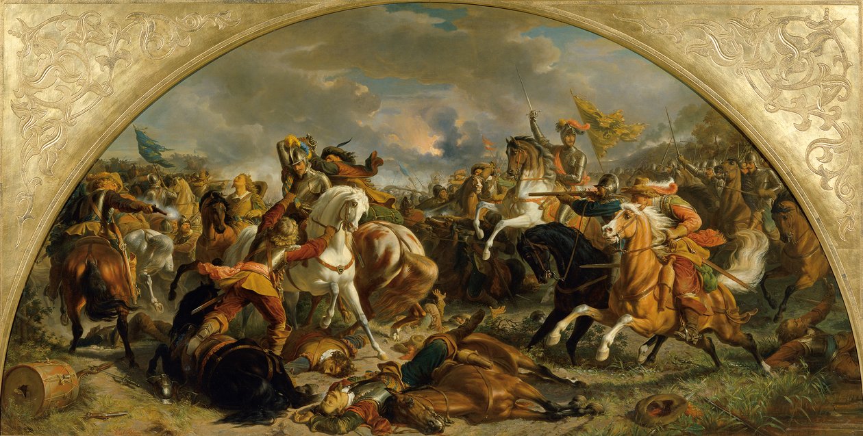 Az osztrák hadsereg győzelme a svédek felett Nördlingennél 1634-ben alkotó: Karl von Blaas