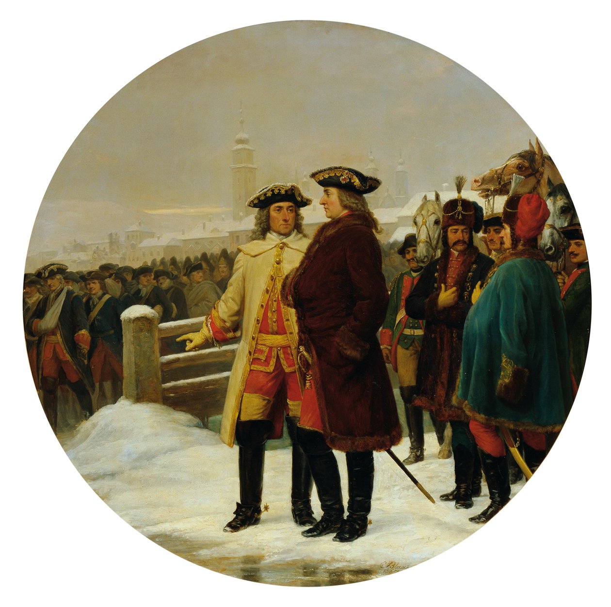 Linz kapitulációja 1742-ben alkotó: Karl von Blaas
