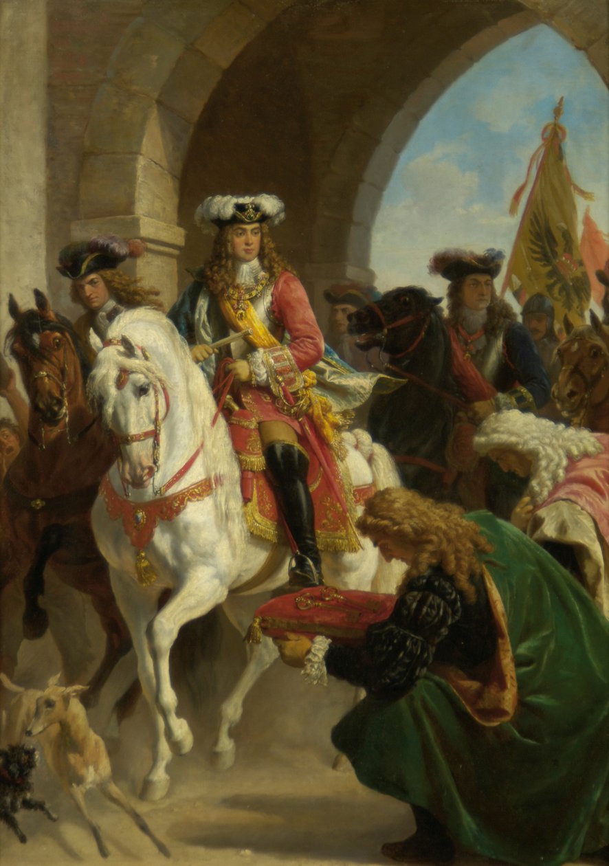 Károly bejegyzése III. Madridban 1710 alkotó: Karl von Blaas