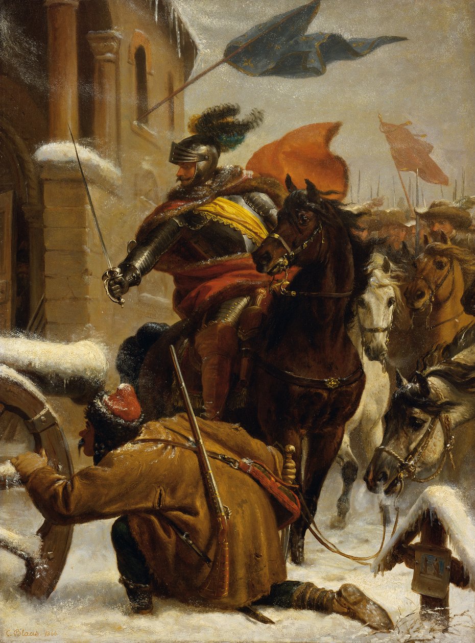 Johann de Werth rajtaütése Tuttlingen mellett 1643-ban alkotó: Karl von Blaas