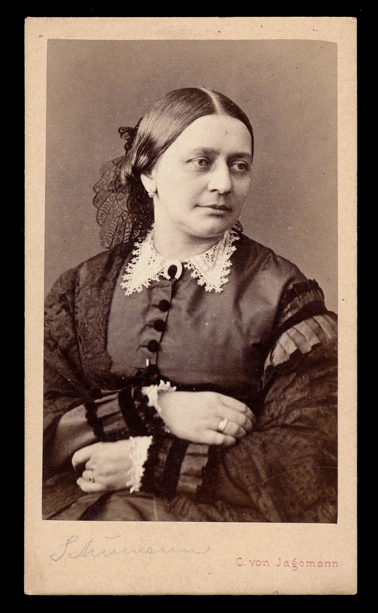 Clara Schumann (1819-1896) portréja, Jagemann, Carl von (1819-1883). Albumin Photo alkotó: Karl von Jagemann