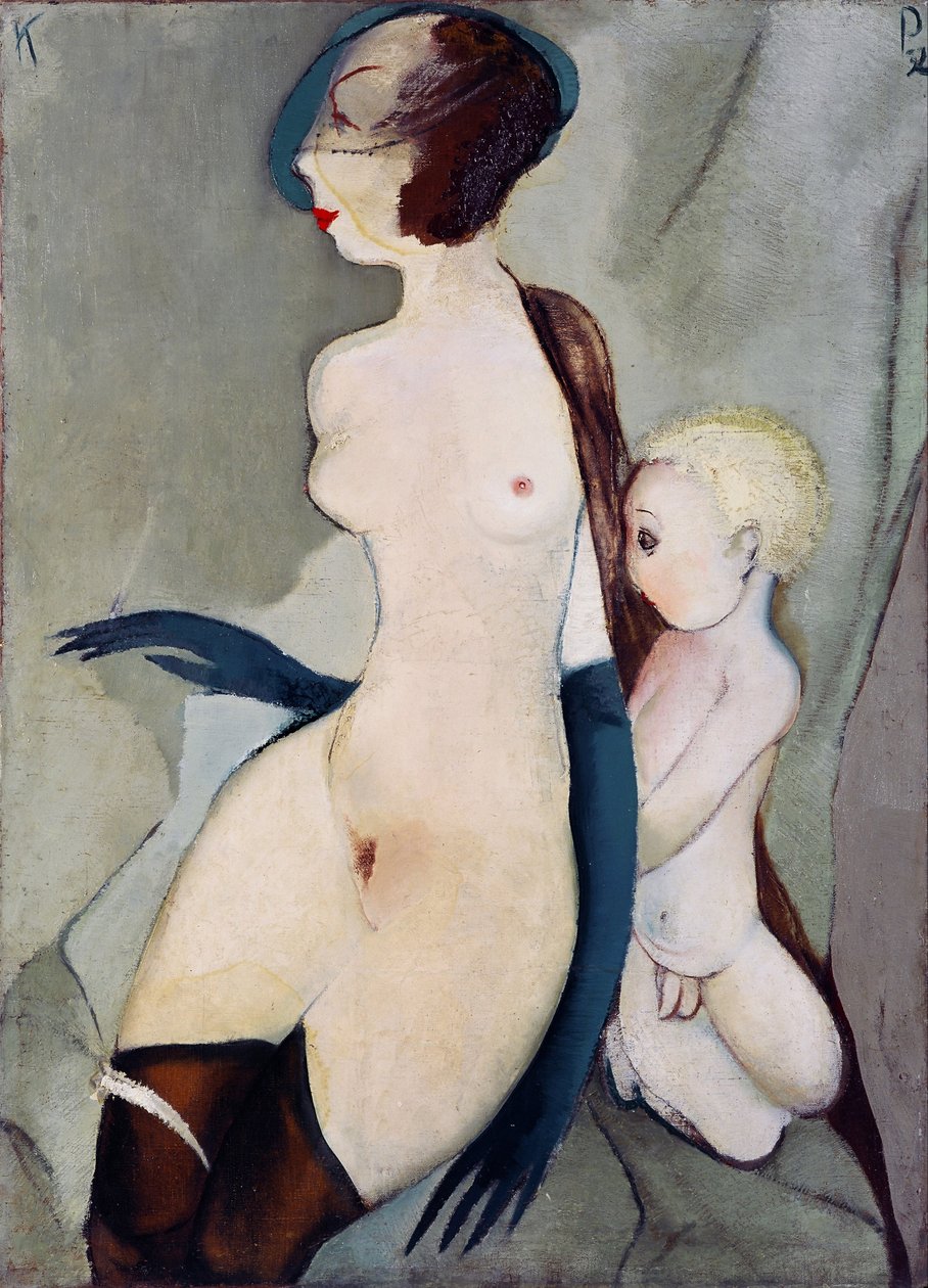 ""Madone de la rue Marijas a Riga, Lettonie"" (Marijas utca Madonna) Peinture de Karlis Padegs (1911-1940) - 1932 - Olaj, vászon Mérete 94x68 cm Lett Köztársaság Állami Művészeti Múzeuma, Riga alkotó: Karlis Padegs