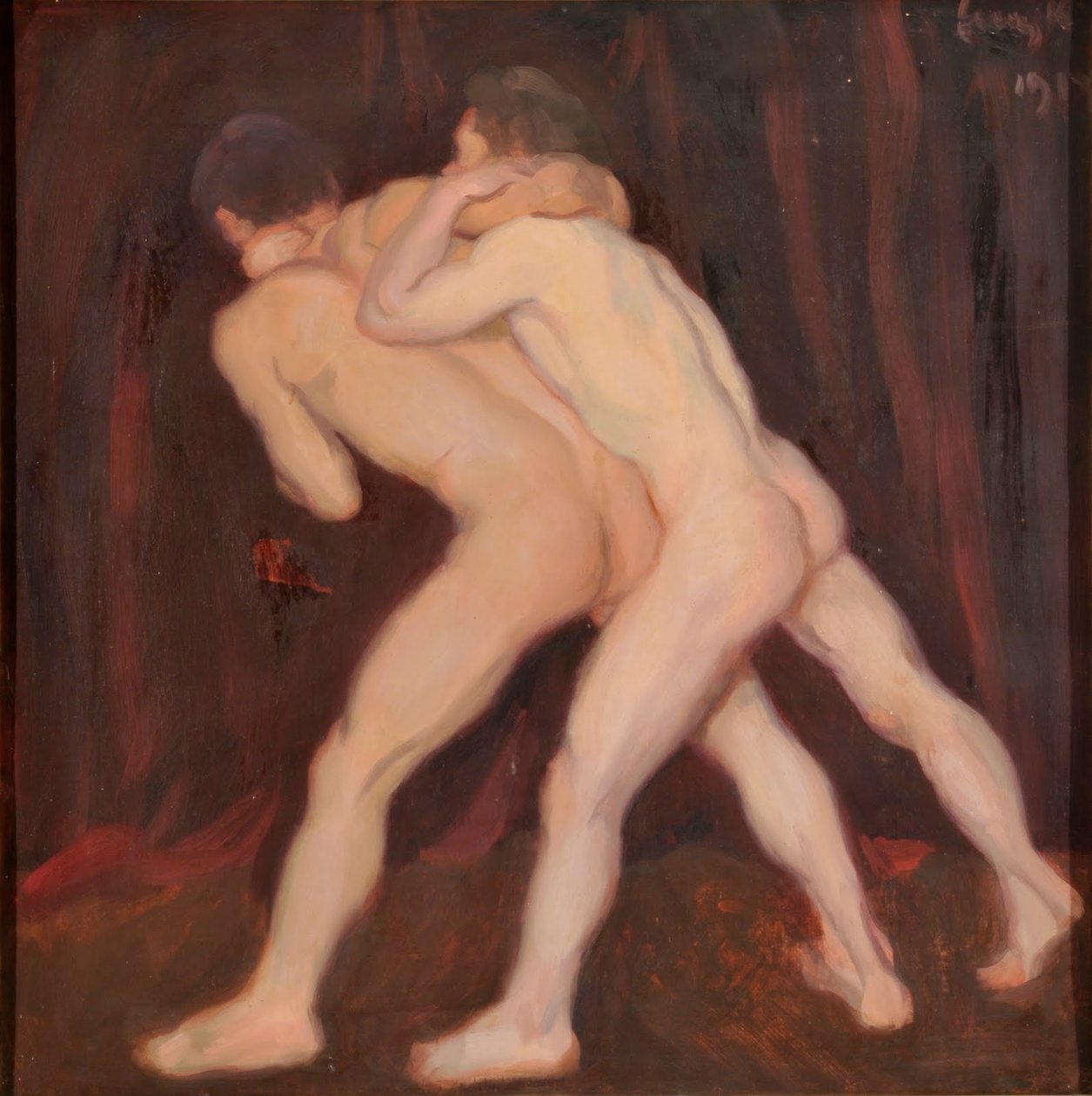 Birkózók alkotó: Károly Ferenczy