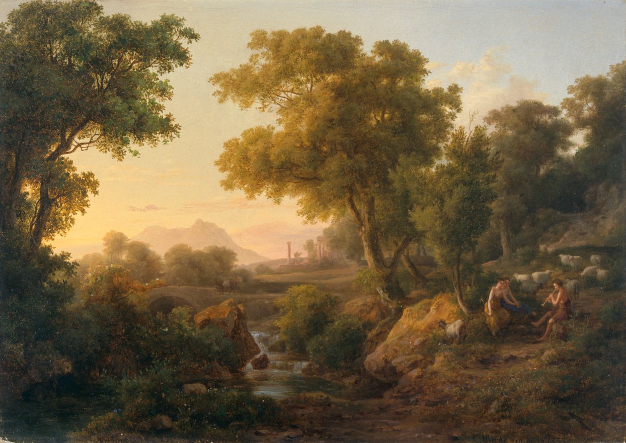"Olasz klasszikus táj", 1811-1860 alkotó: Karoly Marko the Elder