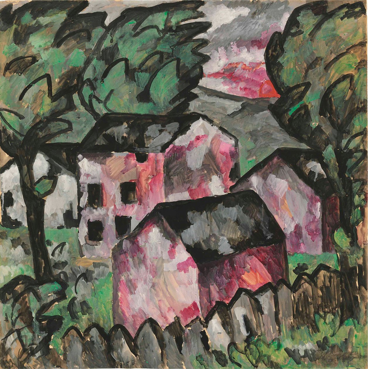 Táj, 1911. alkotó: Kazimir Severinovich Malevich