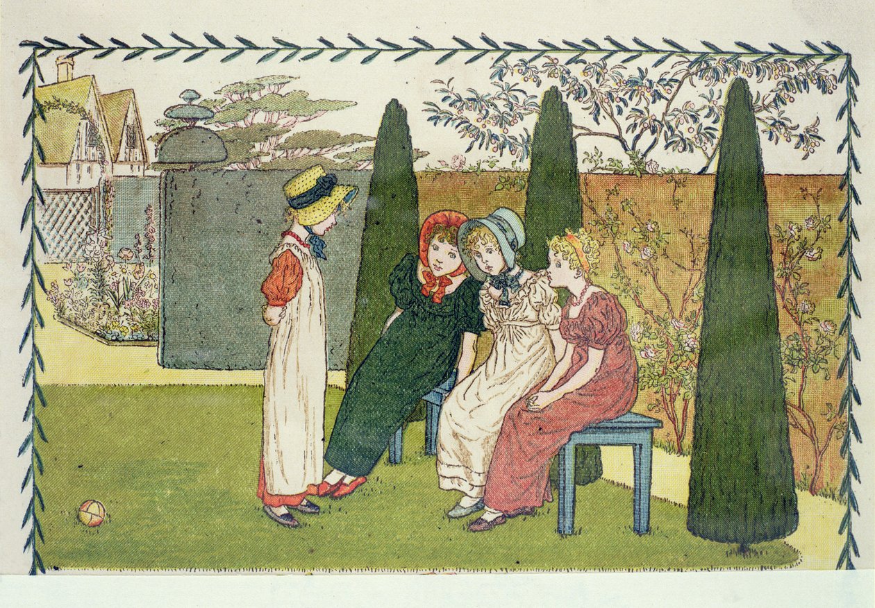 A kertben, az "Egy nap egy gyermek életében" című részből alkotó: Kate Greenaway