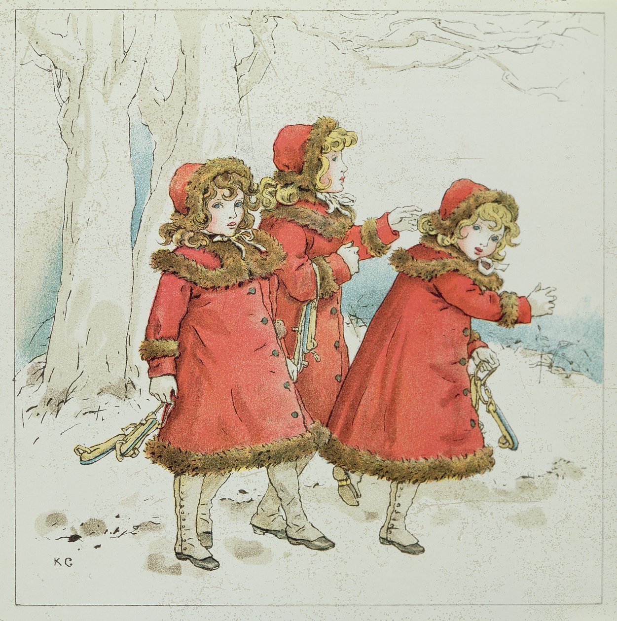 „Tél” az April Baby dallamkönyvéből, 1900 alkotó: Kate Greenaway