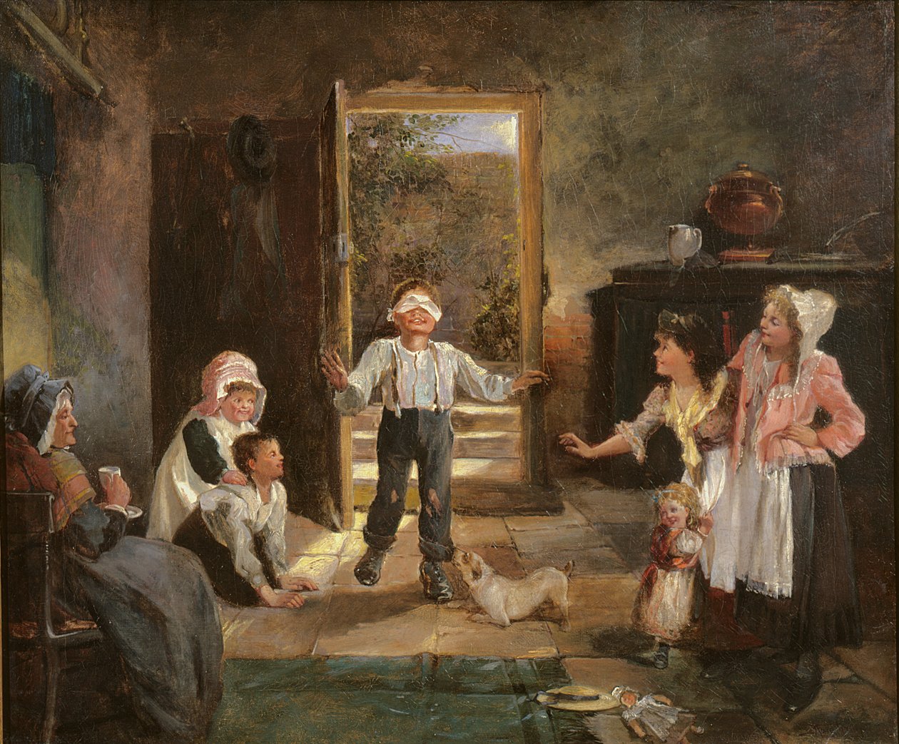 Blind Mans Buffot játszó gyerekek alkotó: Kate Gray