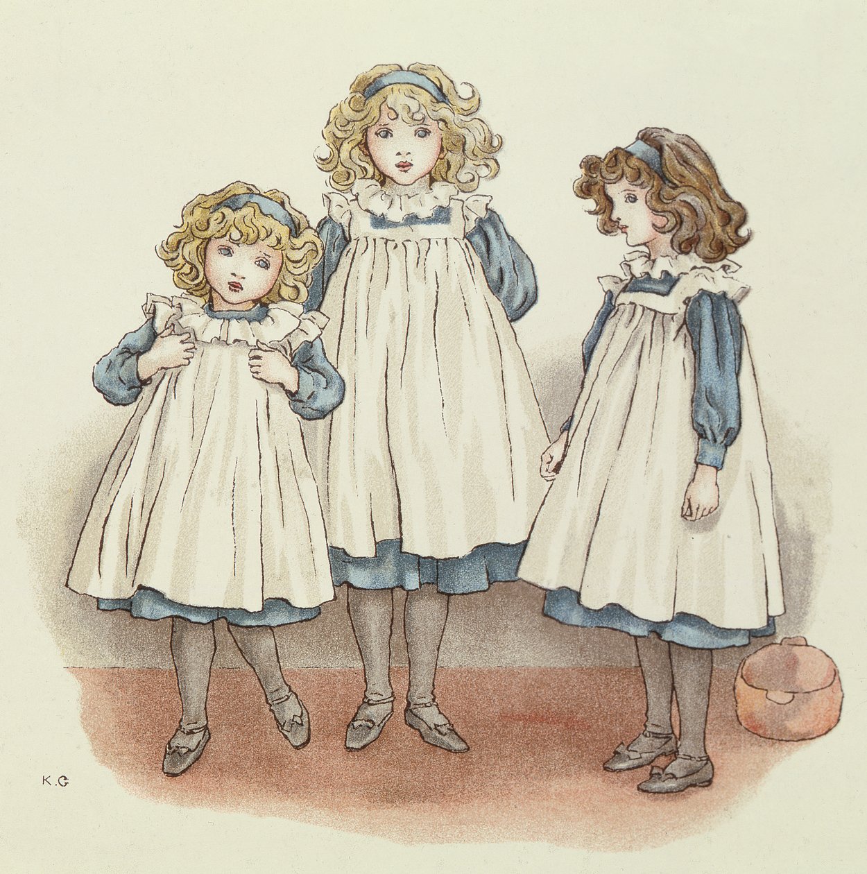 De Flinders lába hideg volt, 1900. áprilisi Babys Book of Tunes-ból alkotó: Kate Greenaway