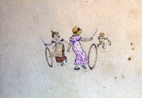 márciusi illusztráció az 1889-es almanachhoz alkotó: Kate Greenaway