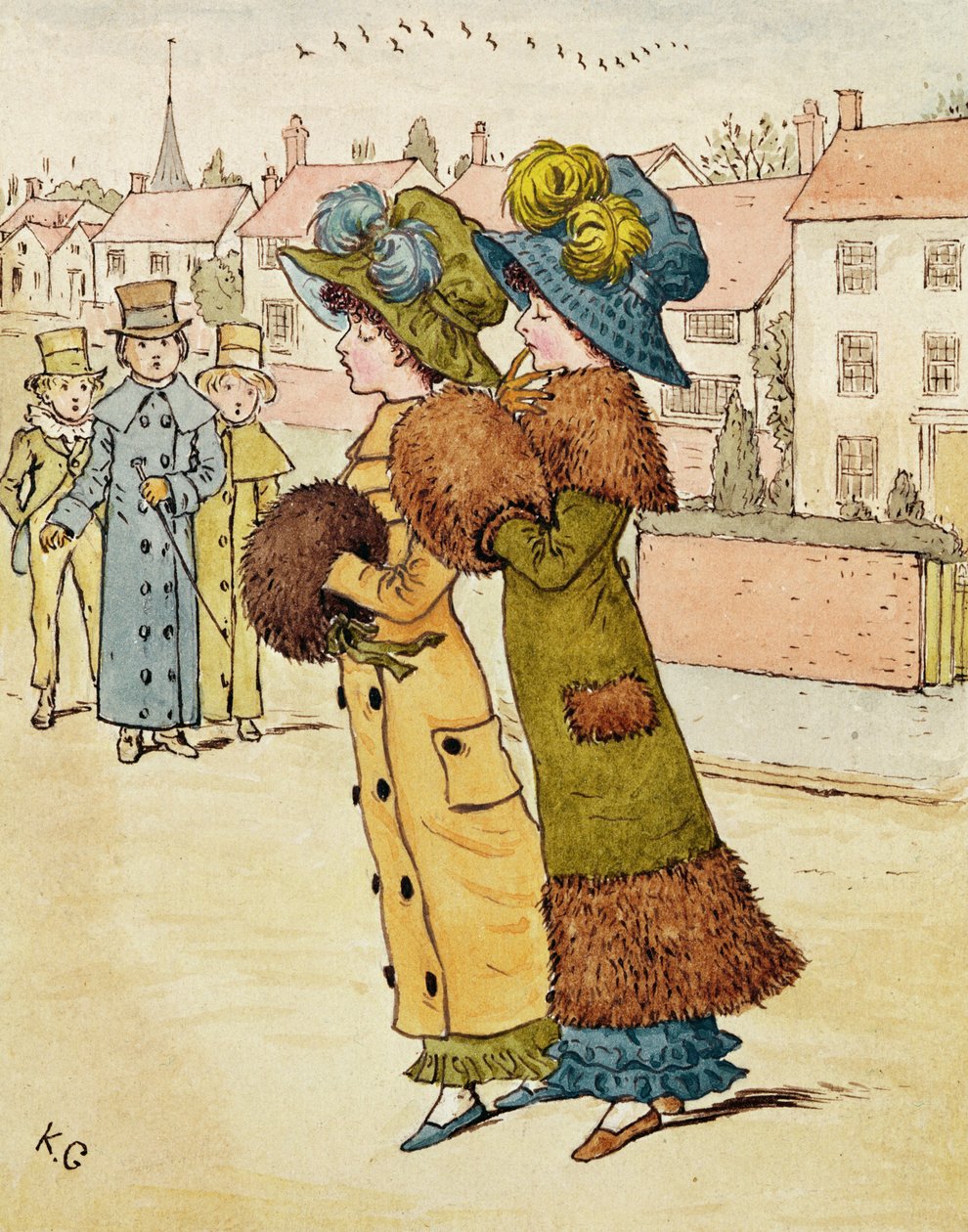 Sétálni, 19. század alkotó: Kate Greenaway