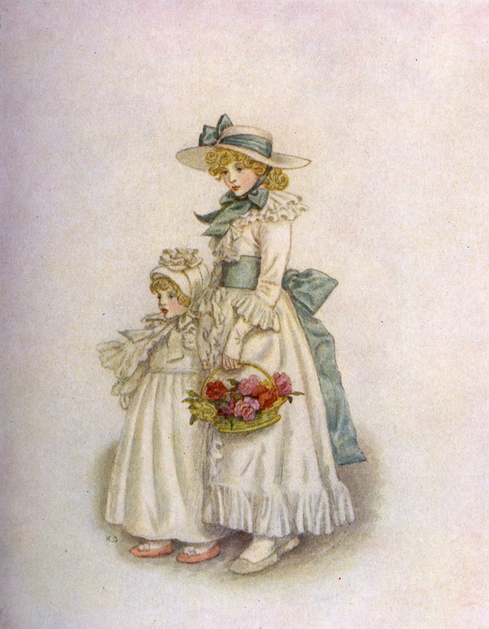 Kate Greenaway "Nővérei". alkotó: Kate Greenaway
