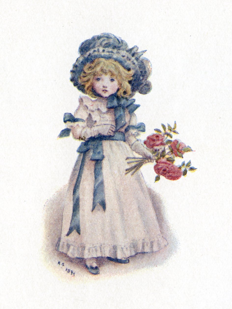 Kate Greenaway: „A rózsák befogadása”. alkotó: Kate Greenaway