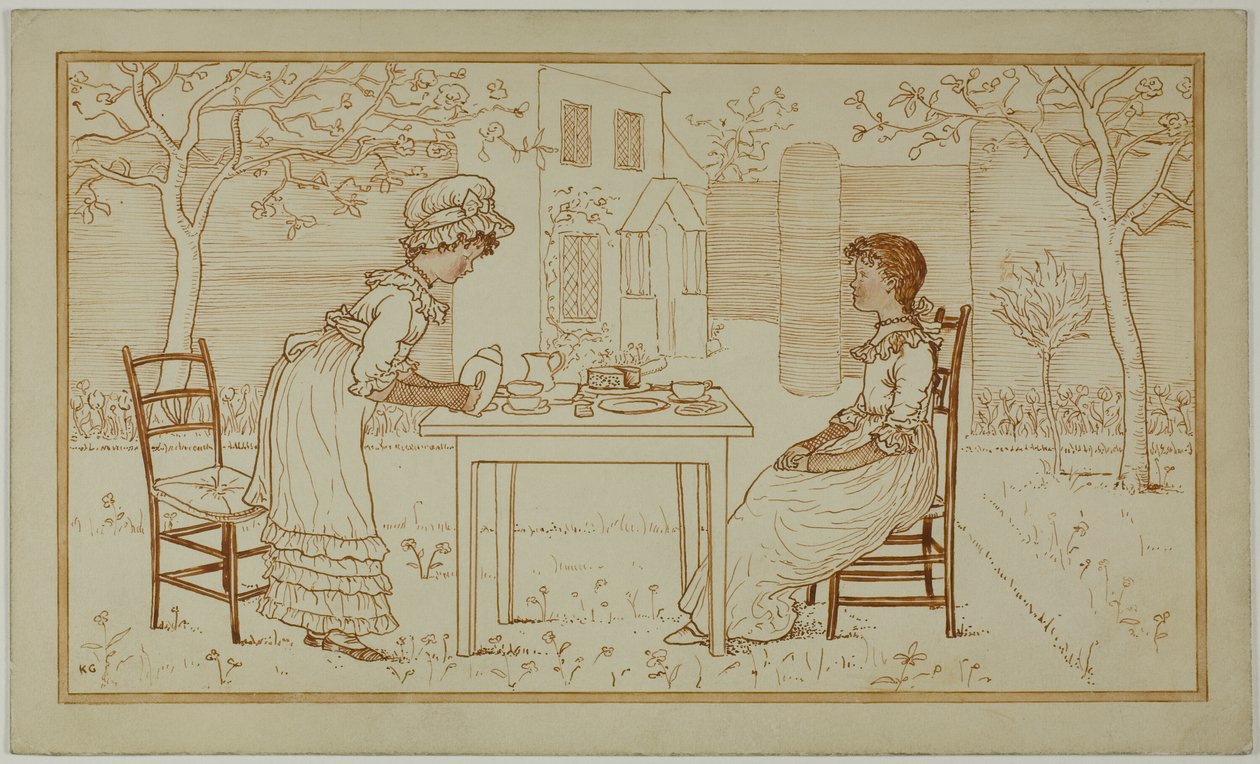 Tea Party for Two kint alkotó: Kate Greenaway